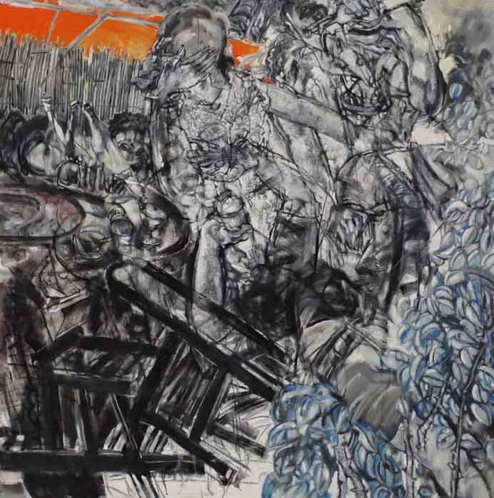Tian Liang 田亮 - Seven Sages of the Bamboo Forest - Oil on canvas - 2009-2019 Tian Liang 田亮 - Seven Sages of the Bamboo Forest - Oil on canvas - 2009-2019
