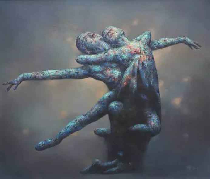  Xie Changyong  谢常勇   -  Bronze Glow of Exhaustion  -  Oil on canvas 