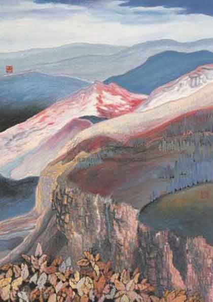 Yang Ermin  杨佴旻  -  Landscape  -  ink and color on paper  