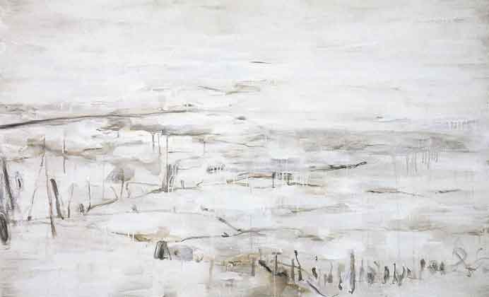 Yan Shanchun  严善錞   -  Phoenix Hill N°2 ink and acrylic on canvas  -  2005