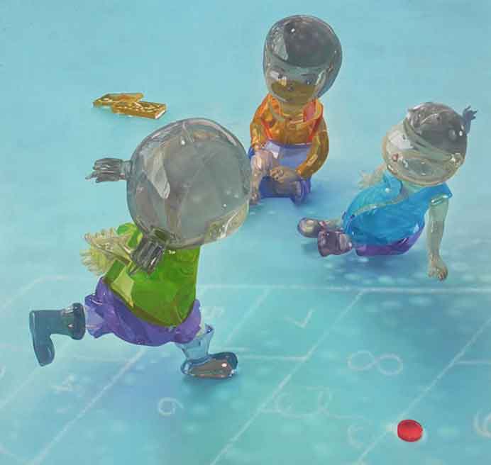 Zhang Jinxi  张晋熙 -  跳格子的游戏-1  -  布面油彩  -  2010年