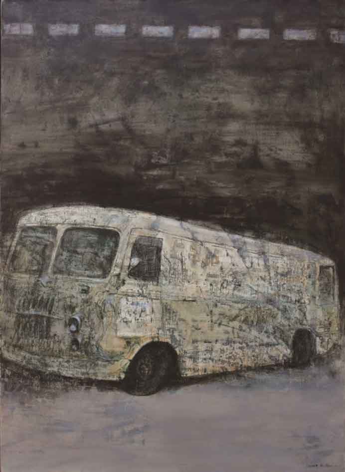 Zhang Qitian 张起田 - Public Bus in the 1960s N°.2 - Oil on canvas Zhang Qitian 张起田 - Public Bus in the 1960s N°.2 - Oil on canvas