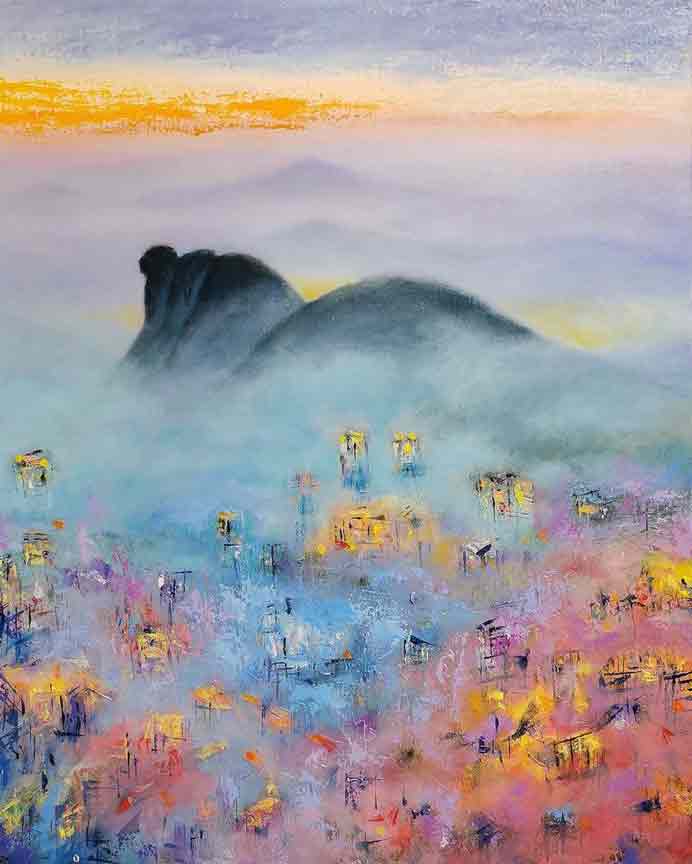 Chan Chok Ki  陳作基  -  Dreamland  -  Oil on canvas  60 x 50 cm  -  2023