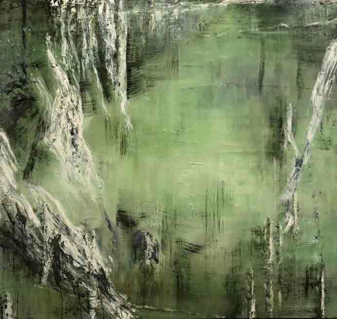 Chung-Hsi Han - Black Source - Oil on canvas 160 x 150 cm - 2022 Chung-Hsi Han - Black Source - Oil on canvas 160 x 150 cm - 2022