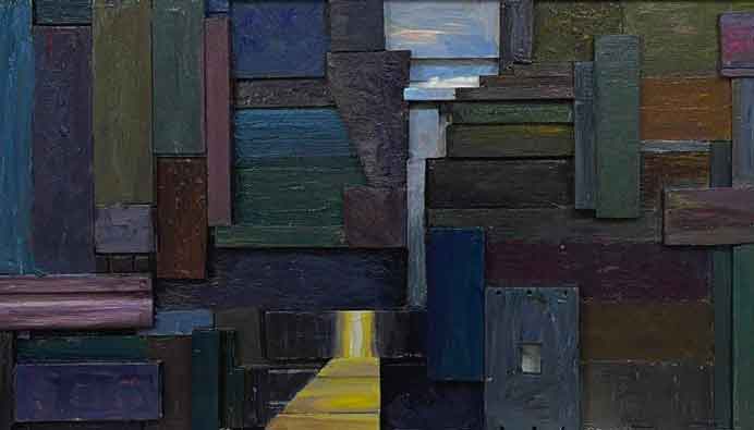 Fan Zhongming 范钟鸣 - 一线光明 - Blocks of wood, acrylic color - 2023 Fan Zhongming 范钟鸣 - 一线光明 - Blocks of wood, acrylic color - 2023