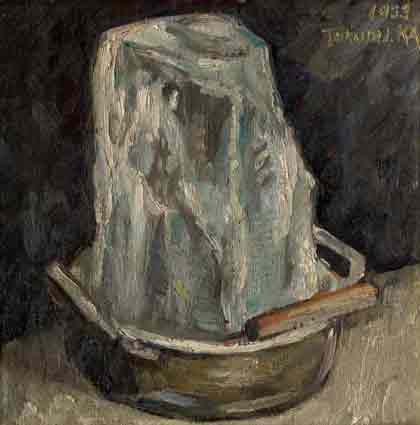 He Delai  何德來  -  Ice Cubes  -  Oil on Wood 25.5 x 26 cm  -  1933  (Private collection)