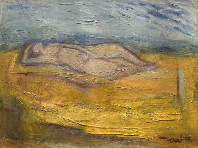 Jiao Shitai 焦士太 - The sky and the earth are yellow - Oil on canvas Jiao Shitai 焦士太 - The sky and the earth are yellow - Oil on canvas