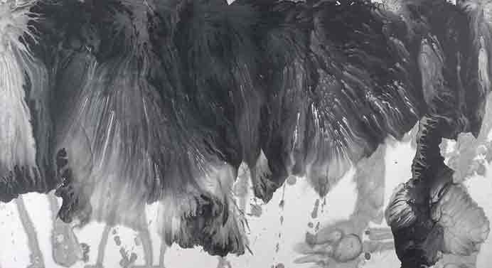 Ma Hui 马蕙 - Water Splish splash - Ink on paper 200 x 100 cm Ma Hui 马蕙 - Water Splish splash - Ink on paper 200 x 100 cm
