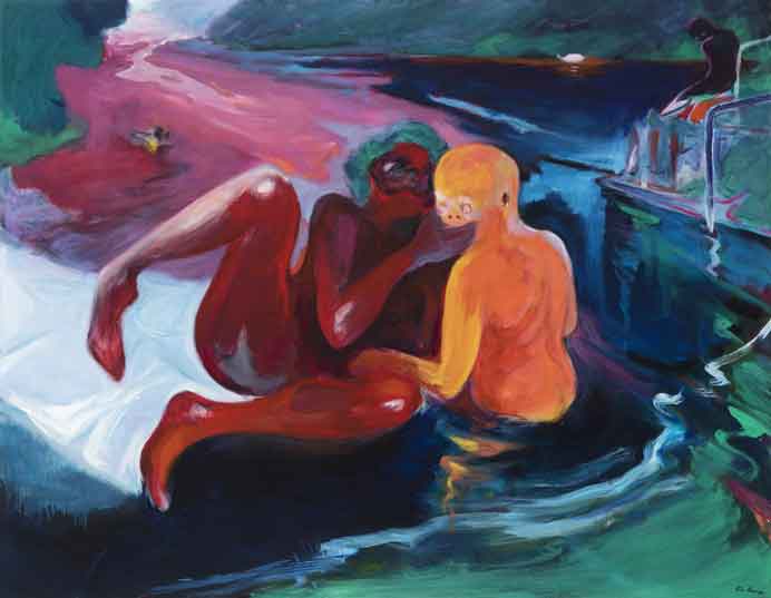 Rao Fu  傅绕  -  Pool  -  Oil on canvas 105 x 135 cm  -  2021