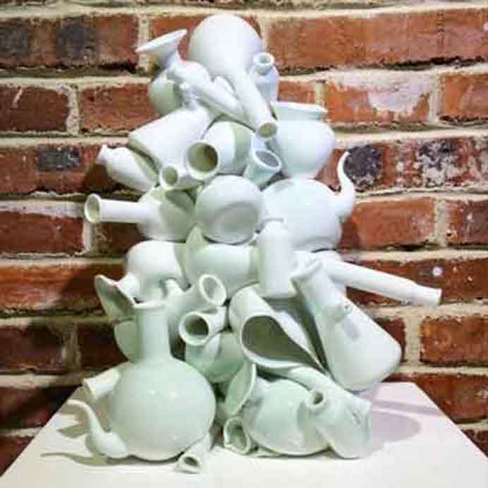 Ruth Li Ju-Shih  李如诗  -  Tower  -  Celadon glaze on jingdezhen porcelain  -  2016  