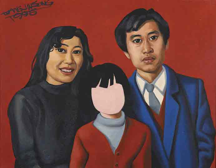 Wang Jinsong 王劲松 - One Child Policy N°.38 - Oil on canvas 38 x 50 cm - 1996 Wang Jinsong 王劲松 - One Child Policy N°.38 - Oil on canvas 38 x 50 cm - 1996