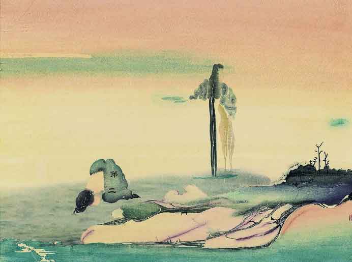 Wang Xiao 王霄 - River Bank - Woodblock Print 60 x 80 cm - 2012 Wang Xiao 王霄 - River Bank - Woodblock Print 60 x 80 cm - 2012