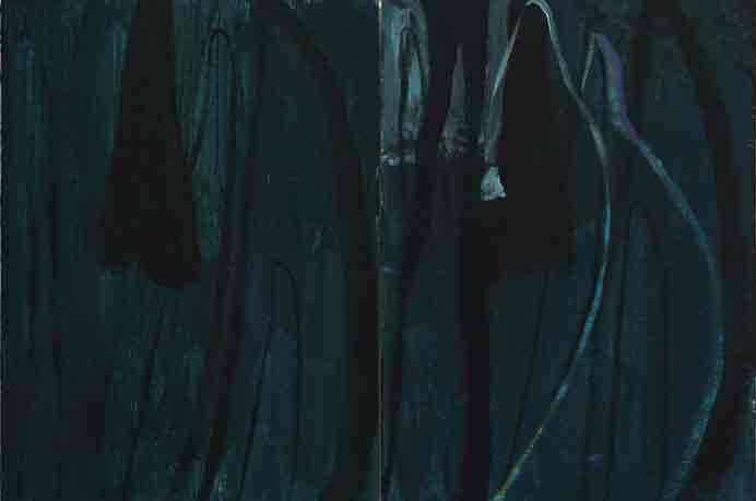 Wang Yu 王玙 - Toward Morning - Acrylic, pencil, charcoal on canvas - 2021 Wang Yu 王玙 - Toward Morning - Acrylic, pencil, charcoal on canvas - 2021