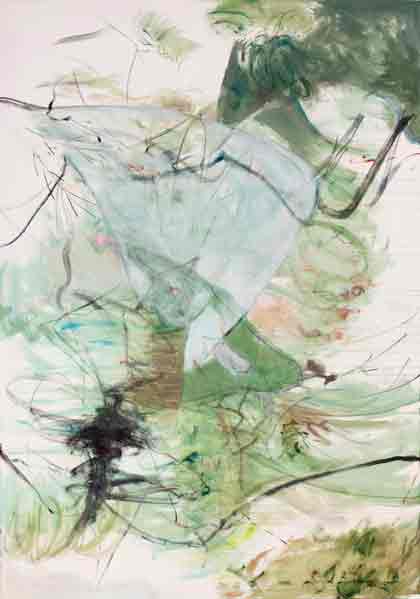 Wang Yu  王玙  -  Toward Morning  -  Acrylic, pencil, charcoal on canvas  -  2021