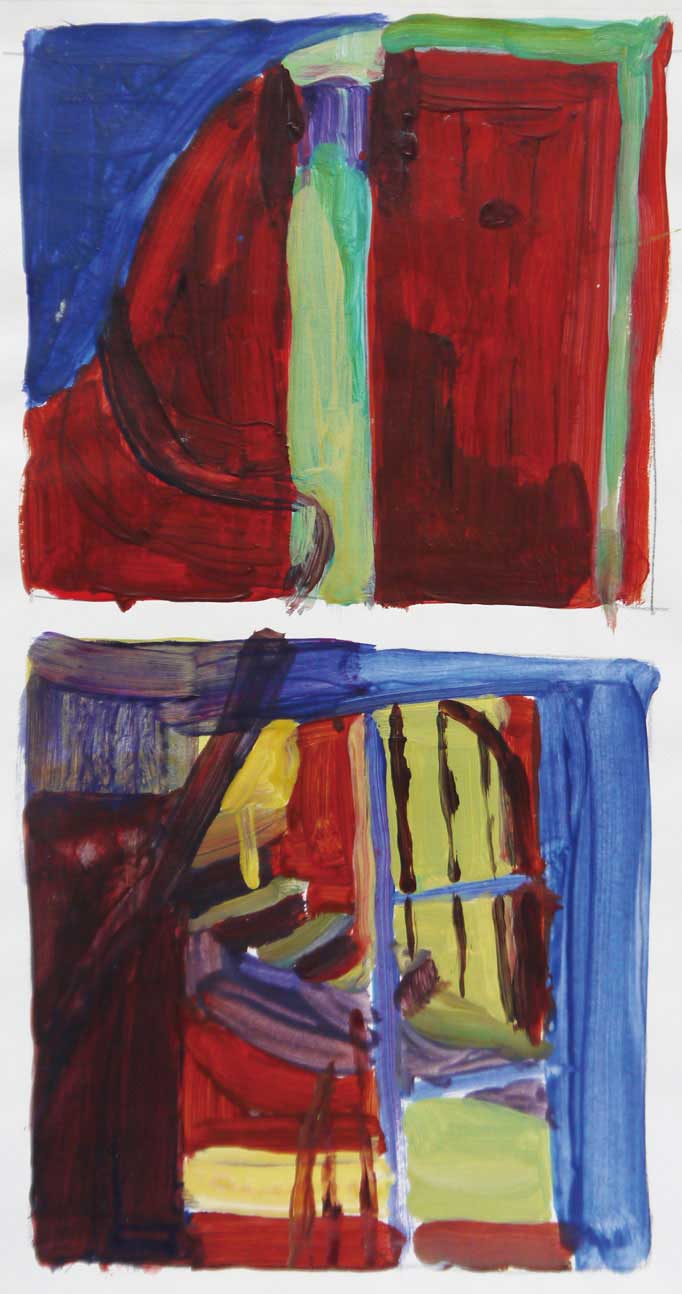 Yang Yi 杨意 - Through the windows - Acrylic on paper 28.5 x 18 cm - 2015 Yang Yi 杨意 - Through the windows - Acrylic on paper 28.5 x 18 cm - 2015