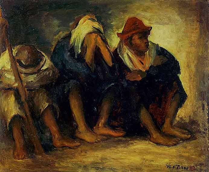 Yee Bon 余本 - The unemployed - Oil on canvas 50.5 x 61 cm (National Art Gallery Beijing) Yee Bon 余本 - The unemployed - Oil on canvas 50.5 x 61 cm (National Art Gallery Beijing)