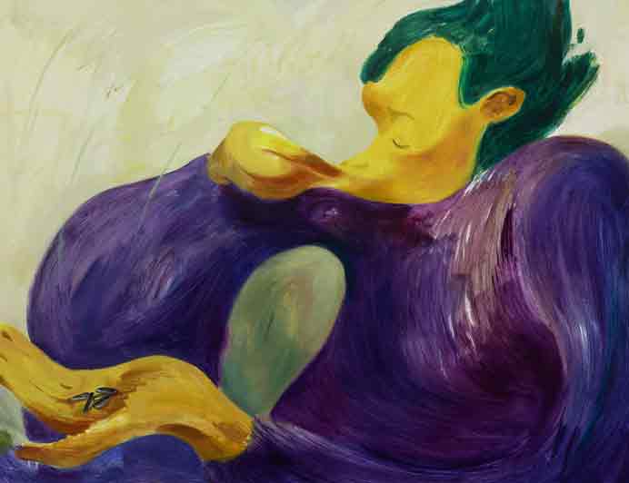 Zhai Liang 翟倞 - At work - Oil on canvas 85 x 105 cm - 2022 Zhai Liang 翟倞 - At work - Oil on canvas 85 x 105 cm - 2022