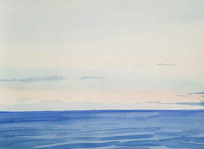 Zhang Chunbo 张春勃 - Beyond Snow (new) - At the sea of Pacific Ocean 2 - Watercolor 9 x 12 - 2022 Zhang Chunbo 张春勃 - At the sea of Pacific Ocean 2 - Watercolor 9 x 12 - 2022