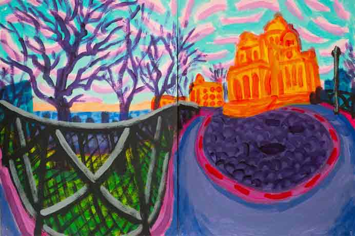 Zhang Mo 张墨 - Arcadia: Panorama 11 - Acrylic on paper 32 x 48 cm - 2020 Zhang Mo 张墨 - Arcadia: Panorama 11 - Acrylic on paper 32 x 48 cm - 2020