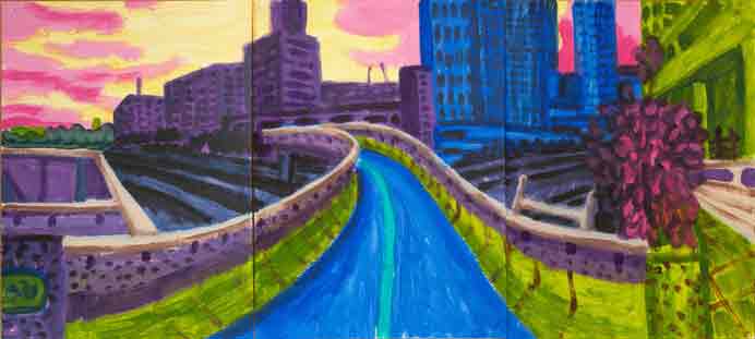 Zhang Mo 张墨 - Arcadia: Panorama 07 - Acrylic on paper 32 x 72 cm - 2020 Zhang Mo 张墨 - Arcadia: Panorama 07 - Acrylic on paper 32 x 72 cm - 2020
