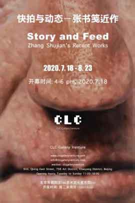 快拍与动态   Story and Feed  -  张书笺近作 Zhang Shujian's Recent Works  -  18.07 23.08 2020  CLC gallery Venture  Beijing  -  poster