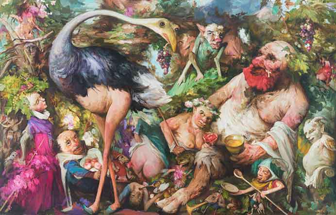 Zhao Yongbo  赵永勃 -  Garden of delights I  -  180 x 280 cm  -  2021