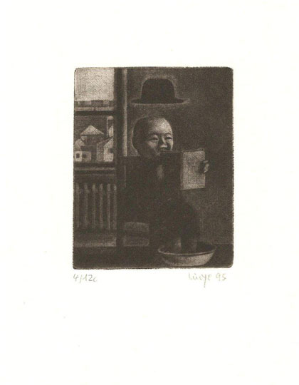 Liu Ye  刘野 - Eau-Forte 19cmx15cm, numérotée 4/120 au crayon et signée en bas à droite Liu Ye 95 - Collection Michel Nau