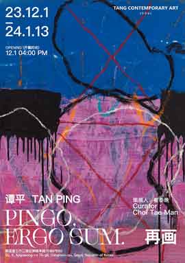 Tan Ping  谭平 -  PINGO, ERGO SUM 再画  -  01.12 2023 13.01 2024  Tang Contemporary Art  Seoul  -  poster