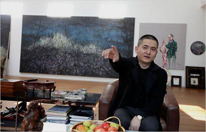 Zeng Fanzhi 曾梵志  -  portrait  -  chinesenewart 
