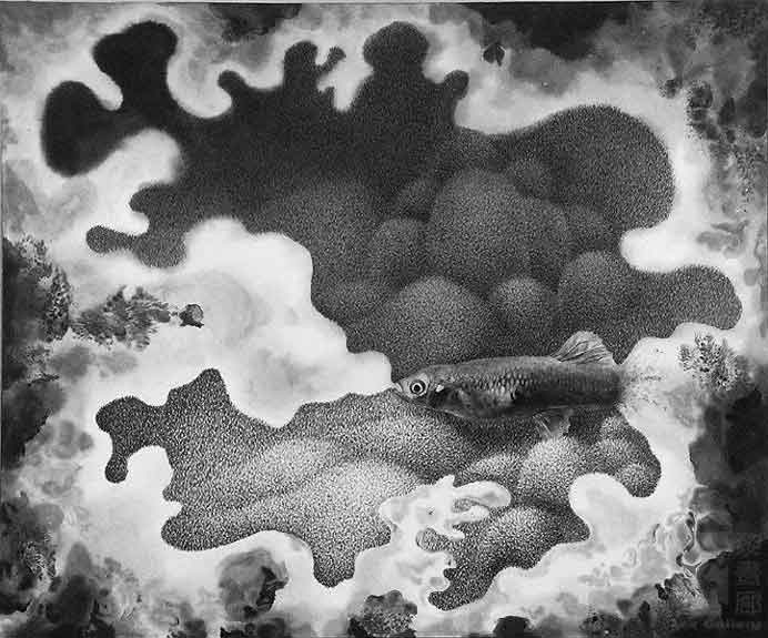 Luo Zhihao 骆志豪 - 夜食 - 水墨 - 2012 © Luo Zhihao 骆志豪 - 夜食 - 水墨 - 2012