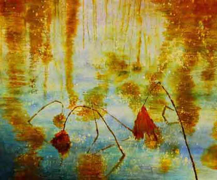 Zhang Jun 張珺  - Eclats de lumière 2011 -  Mixte sur toile 73 X 60cm