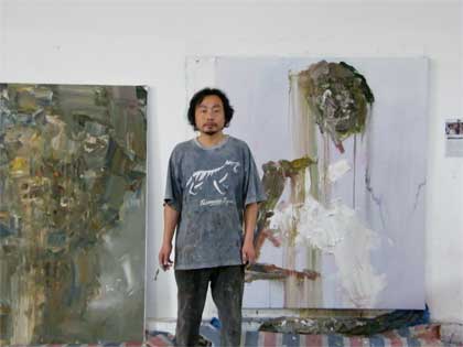 Chen Ping 陈平 dans son atelier - portrait - chinesenewar
