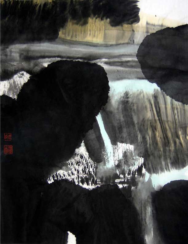 Zhou Gang 周刚 - Crépuscule 2004 encre sur papier