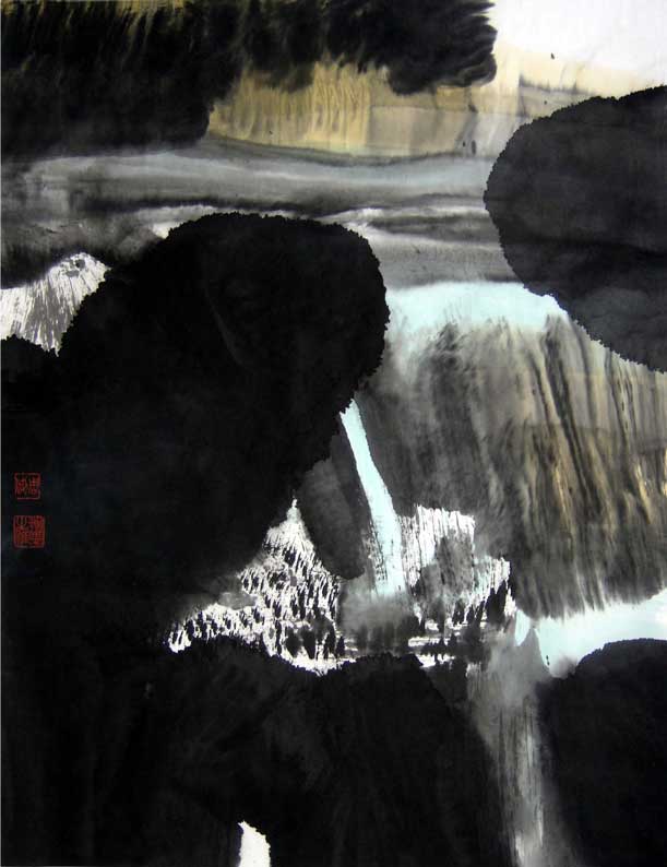 Zhou Gang 周刚 - Crépuscule 2004 encre sur papier Zhou Gang 周刚 - Crépuscule 2004 encre sur papier