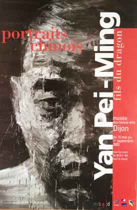 Yan Pei-Ming fils du dragon portraits chinois - 15.05 01.09 2003 Musée des Beaux-Arts Dijon - poster Yan Pei-Ming fils du dragon portraits chinois - 15.05 01.09 2003 Musée des Beaux-Arts Dijon - poster
