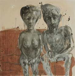 Zhang Hongyu  张宏宇 - 2010 technique mixte sur papier 100x100cm n°109