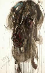 Zhang Hongyu  张宏宇 - Noir - 116 x 73 peinture