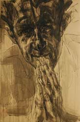 Zhang Hongyu  张宏宇 - n° 78 100cm x 65 - encre de Chine et fusain sur papier