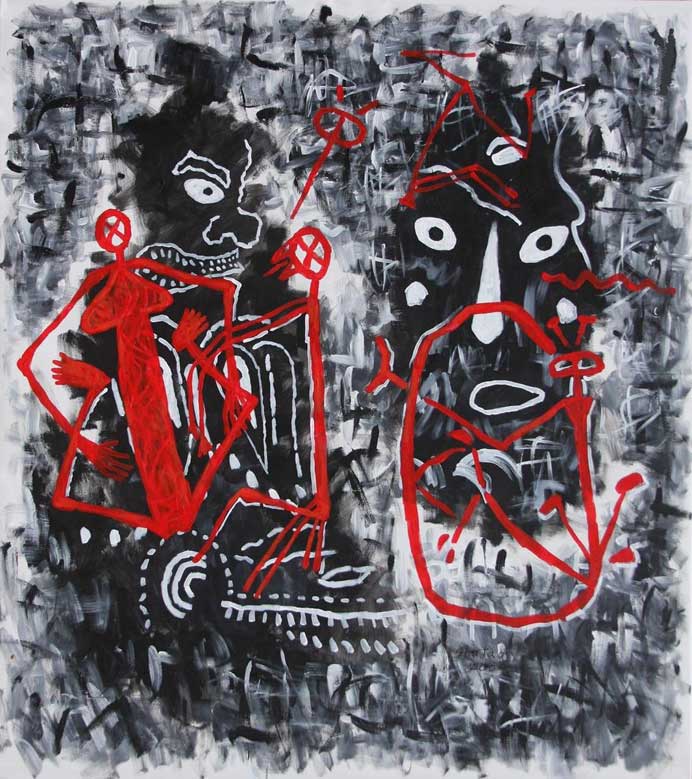 Shutao Liao  廖树陶 - Totem6 2009 - acrylic on canvas 137 cm X 122 cm 