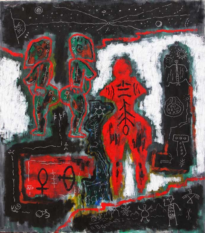 Shutao Liao  廖树陶  - Totem19 2011 - mixed media 137 cm X 122 cm 