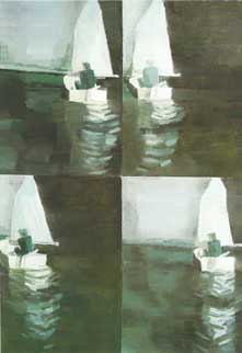Wei Shanghe 魏尚河  - Bateau - Huile sur toile 100cm x 70cm 2008