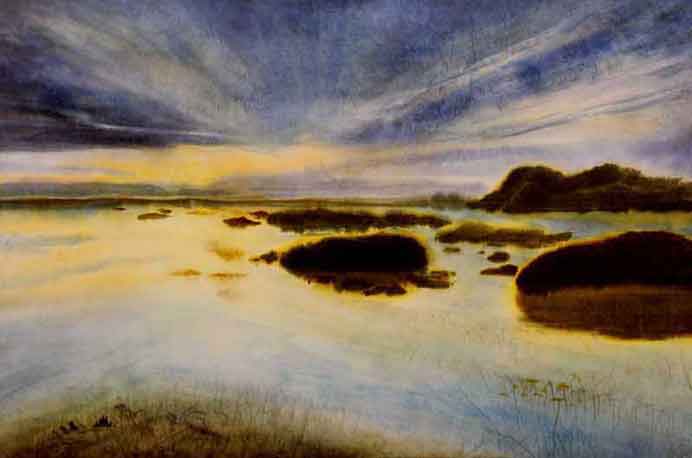 Zhang Jun  張珺  - Après la pluie 2011 - Mixte sur toile 146 X 97cm