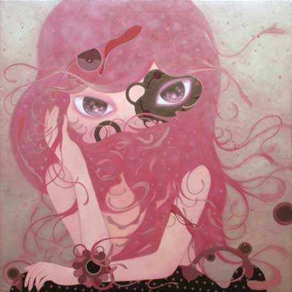 Chiu Chih-Wei 邱銍韋 - Thinking,60cm x 60cm acrylique sur toile 2011