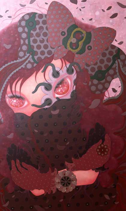 Chiu Chih-Wei 邱銍韋  - Fashion girl,148cm x 200cm acrylique sur toile 2010 