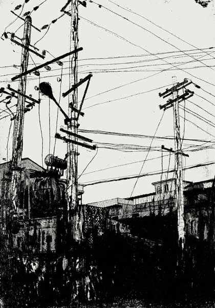 Mengzhi Zheng 郑梦之 - Sans Titre, 2009, Gravure à l’eau-forte, couleur noir, 42 x 30 cm. Mengzhi Zheng 郑梦之 - Sans Titre, 2009, Gravure à l’eau-forte, couleur noir, 42 x 30 cm.