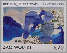 �  Zao Wou-Ki -  timbre 1995