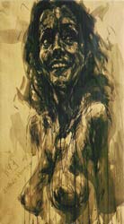 � Zhang Hongyu - encre de Chine et fusain sur papier - Collection priv�e